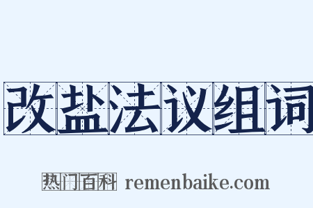 改盐法议组词是什么意思的图片